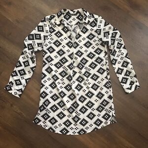 THE RAGE Black and White Women’s Tunic Top Size Small